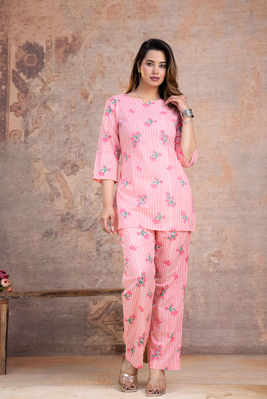 Warvi Women's Cotton Co-Ord Set