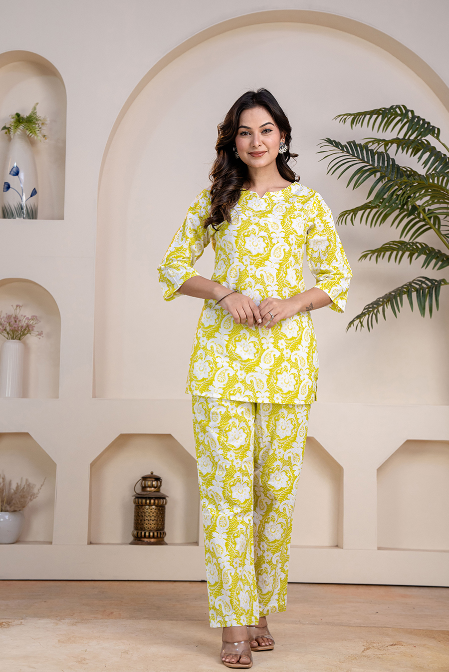 Warvi Women's Cotton Co-Ord Set