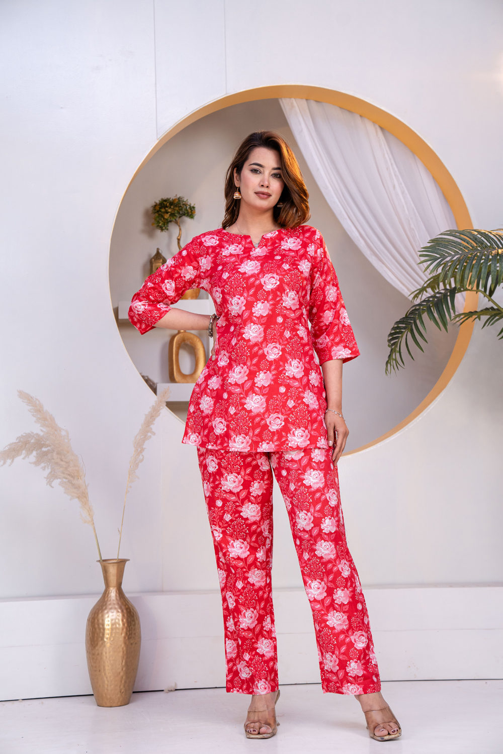 Warvi Women's Cotton Co-Ord Set