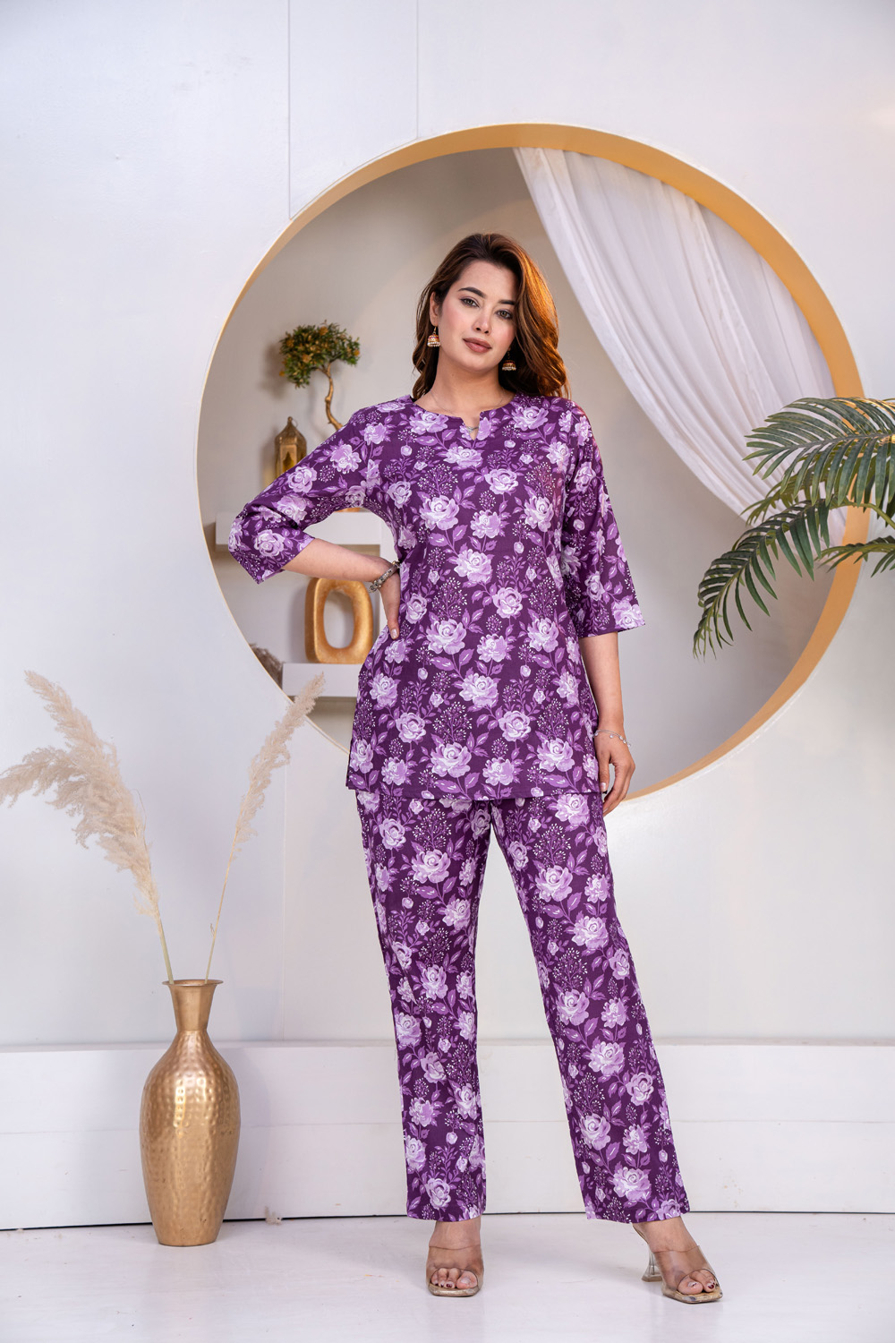 Warvi Women's Cotton Co-Ord Set