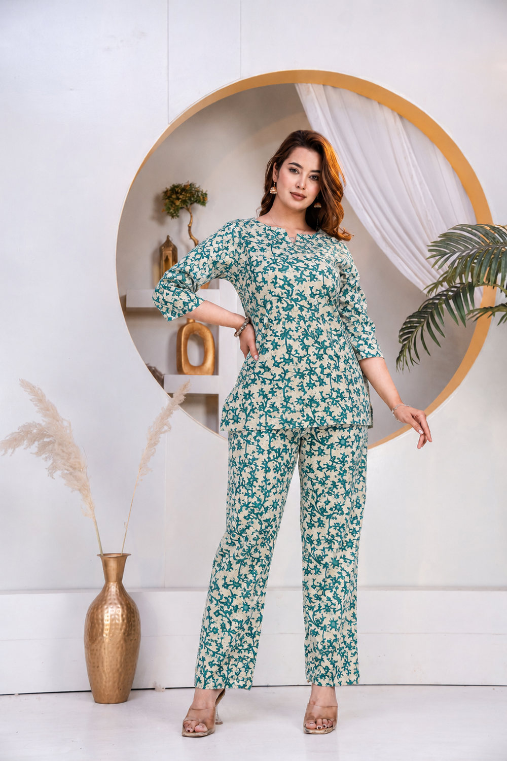 Warvi Women's Cotton Co-Ord Set
